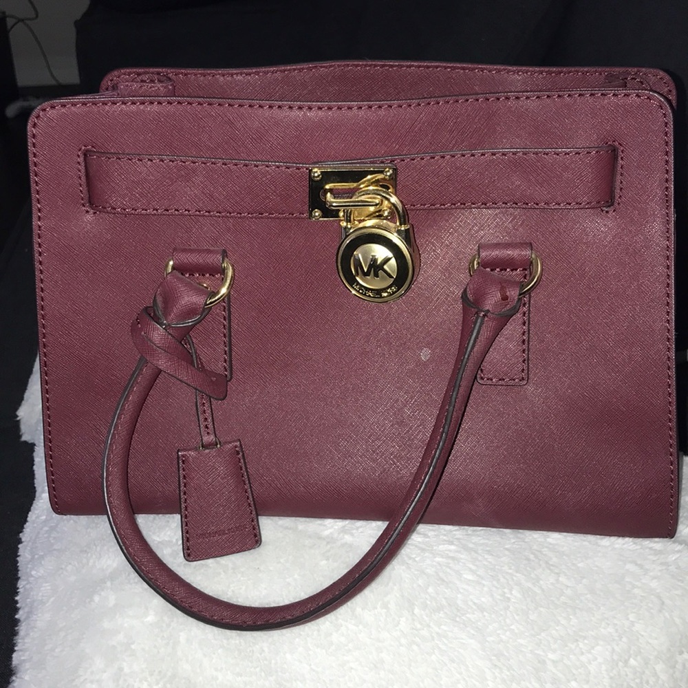 Michael Kors burgundy handbag